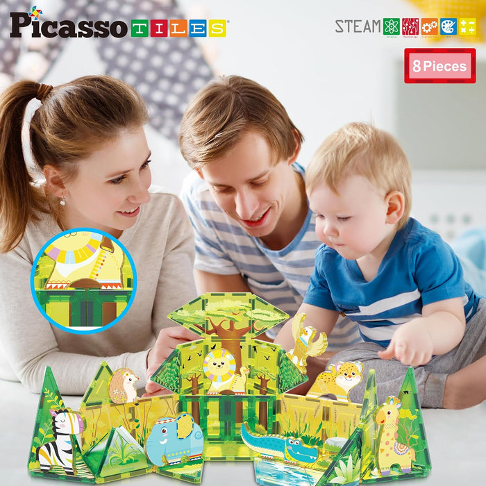 Picasso Magnetic Blocks Safari Animals 8-Pieces