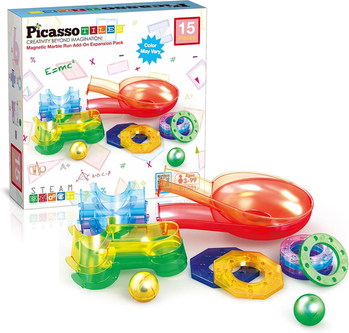 Picasso Magnetic Marble Run Expansion Pack 15-Pieces