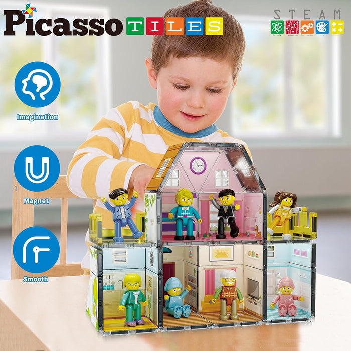 Picasso Magnetic Tiles Homestead Family Theme 65-Pieces