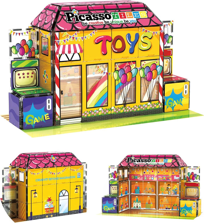 Picasso Magnetic Tiles Toy Shop 60-Pieces
