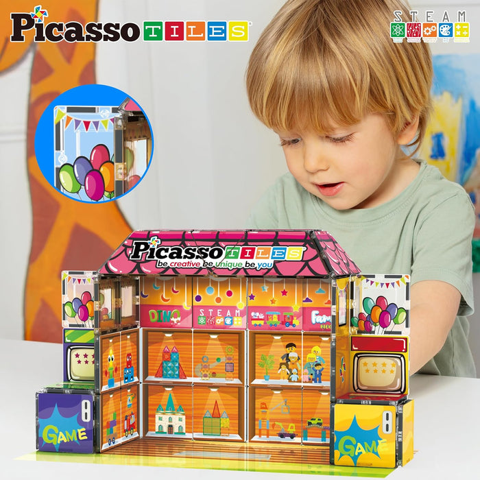 Picasso Magnetic Tiles Toy Shop 60-Pieces