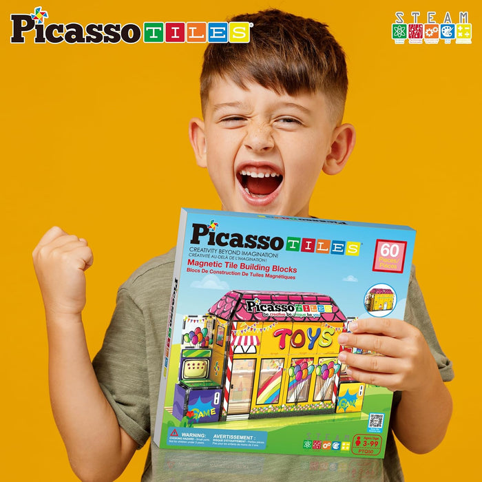 Picasso Magnetic Tiles Toy Shop 60-Pieces