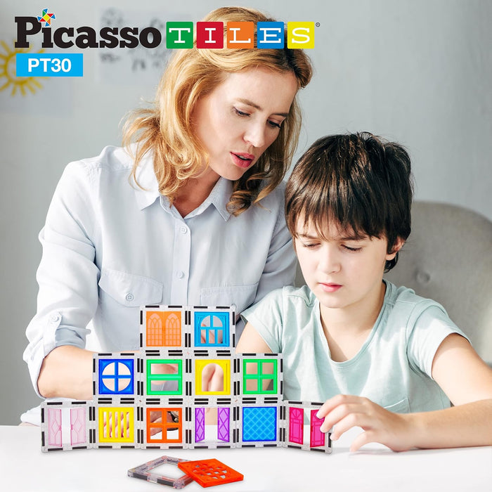 Picasso Magnetic Tiles Window and Door Clip-On Set 30-Pieces