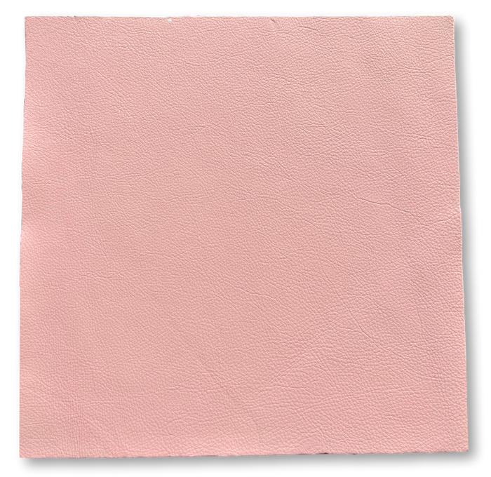 Pink Cowhide Leather Sheets, 12 × 12 in shown in a full product view