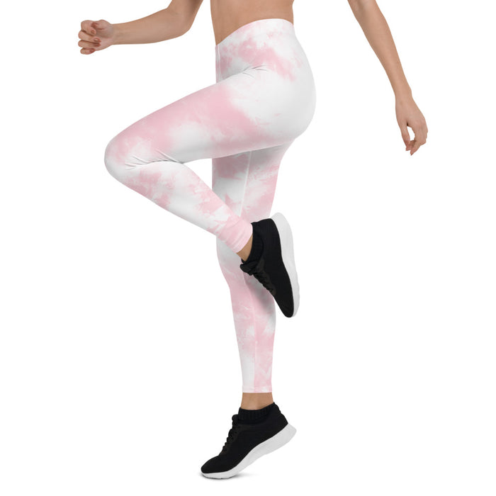 Pink Tie Dye Print Leggings