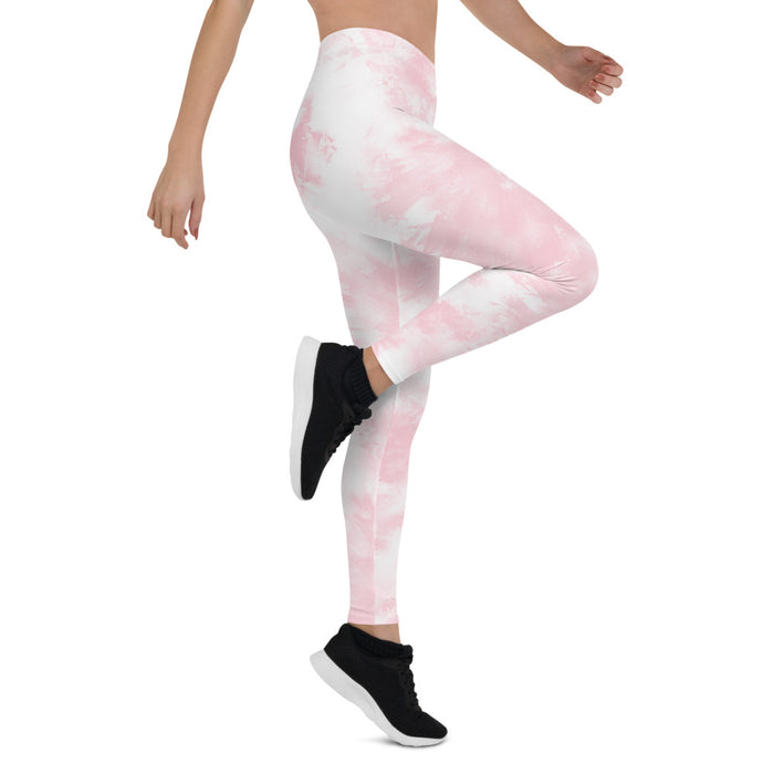 Pink Tie Dye Print Leggings