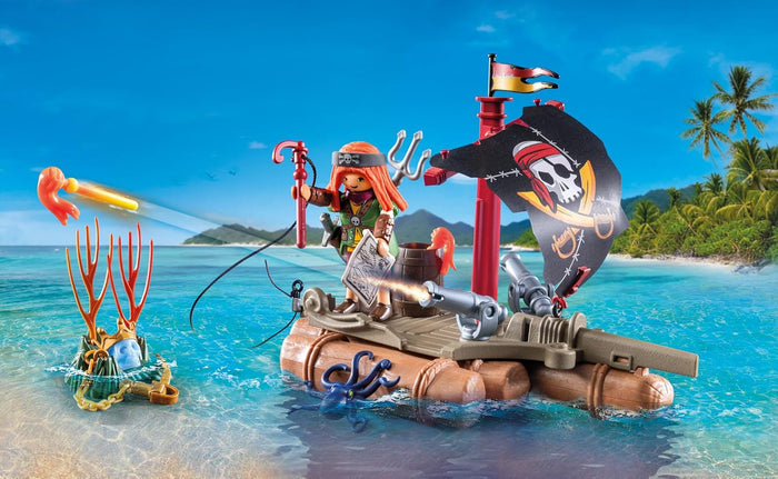 Playmobil 71794 - Pirate Raft with Treasure