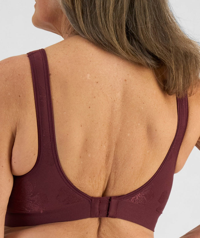 Playtex Comfort Revolution Contour Wire-free Bra - Red Wine