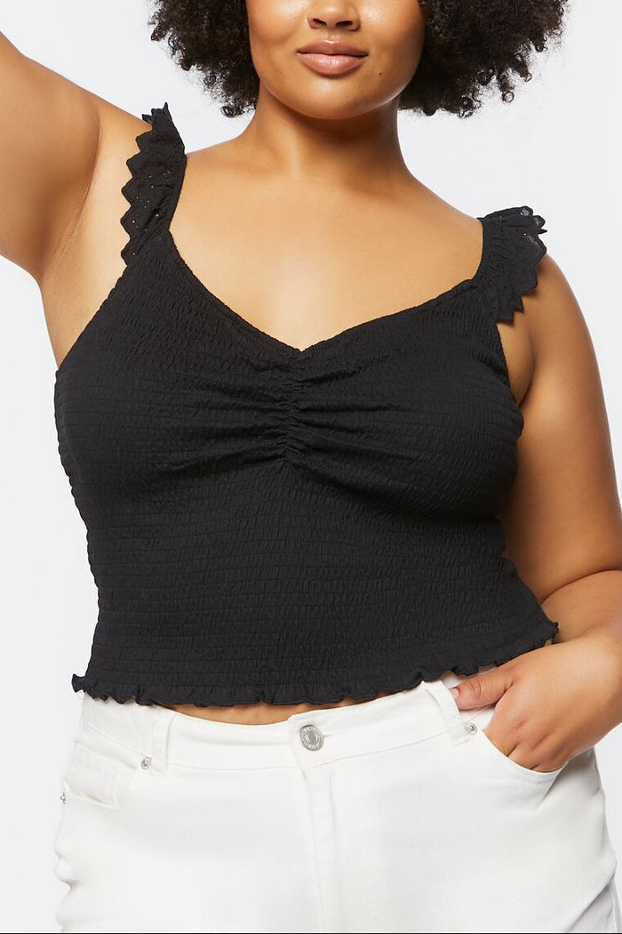 Plus Size Smocked Tank Top