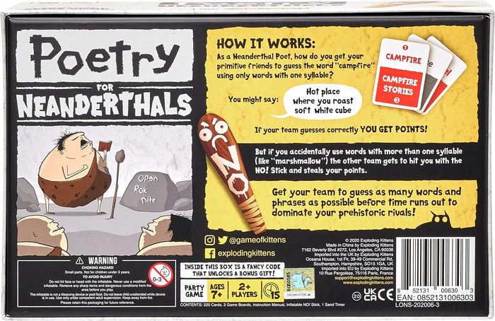 Poetry For Neanderthals