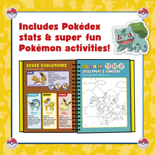 Pokemon Color Your Own Fuzzy Stickers