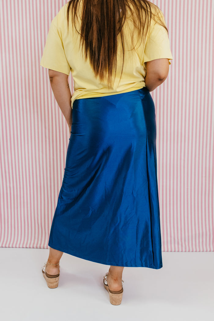 Power Play Skirt In Teal Casino - Reg & Curvy