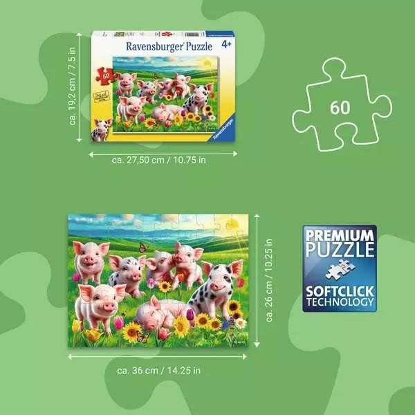 Precious Piglets 60pc Puzzle