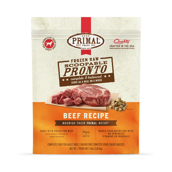 Primal Pronto Raw Frozen Dog Food 4lb
