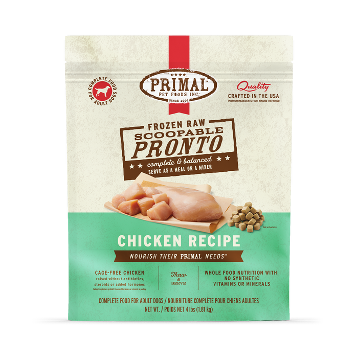 Primal Pronto Raw Frozen Dog Food 4lb