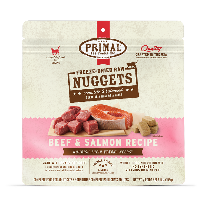 Primal Raw Freeze-Dried Beef & Salmon Cat Food