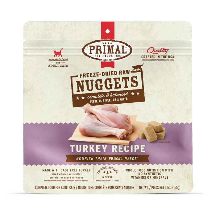 Primal Raw Freeze-Dried Turkey Cat Food