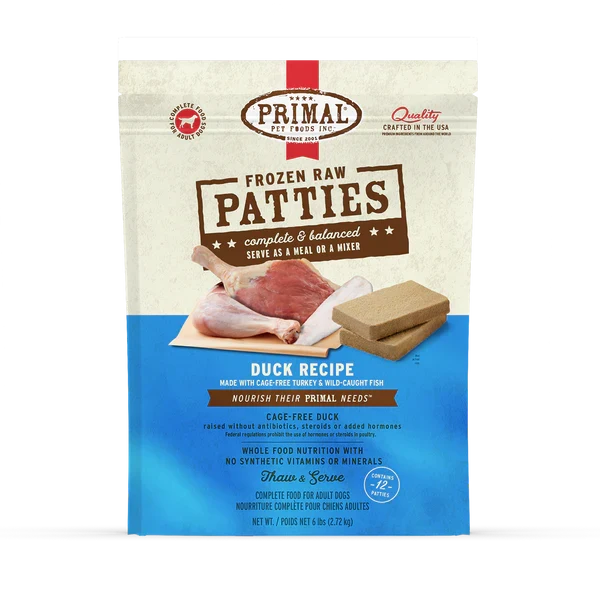 Primal Raw Frozen Duck with Turkey & Fish Dog Food