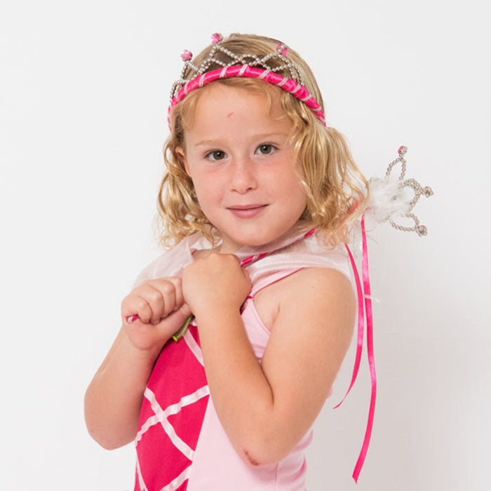 Princess Crown + Tiara Set - Hot Pink