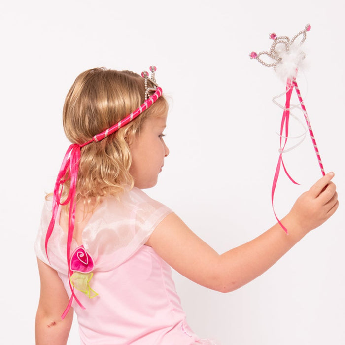 Princess Crown + Tiara Set - Hot Pink