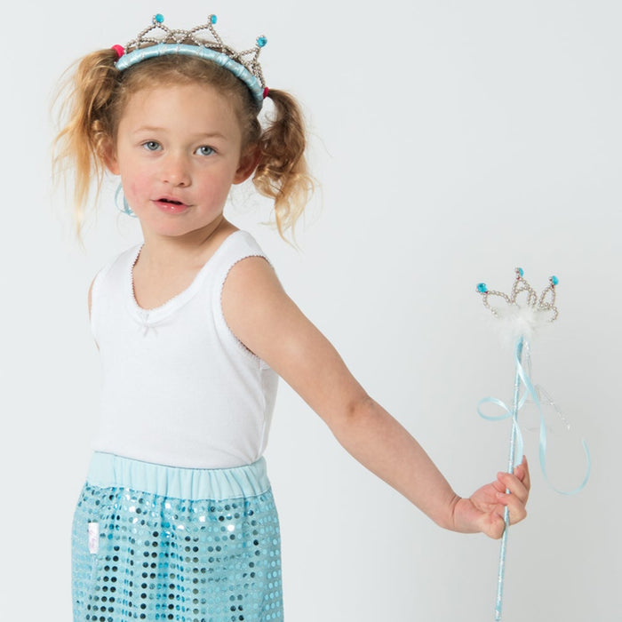 Princess Crown + Tiara Set - Light Blue