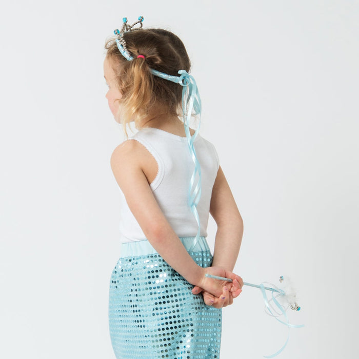 frozen tiara and crown light blue