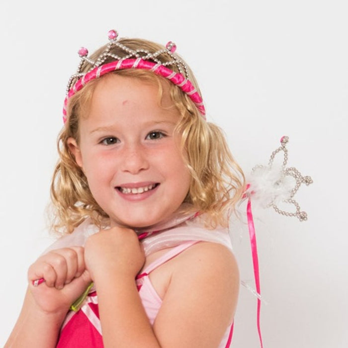 Princess Crown + Tiara Set - Light Pink