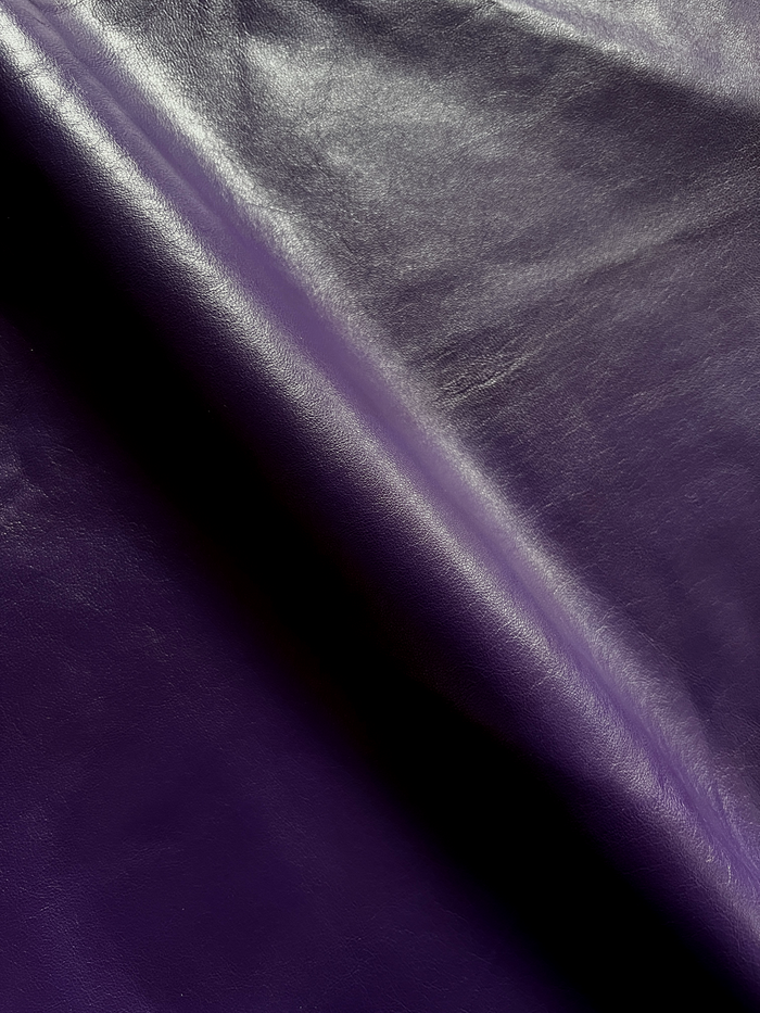 Purple Italian Nappa Lambskin close view showing grain and texture