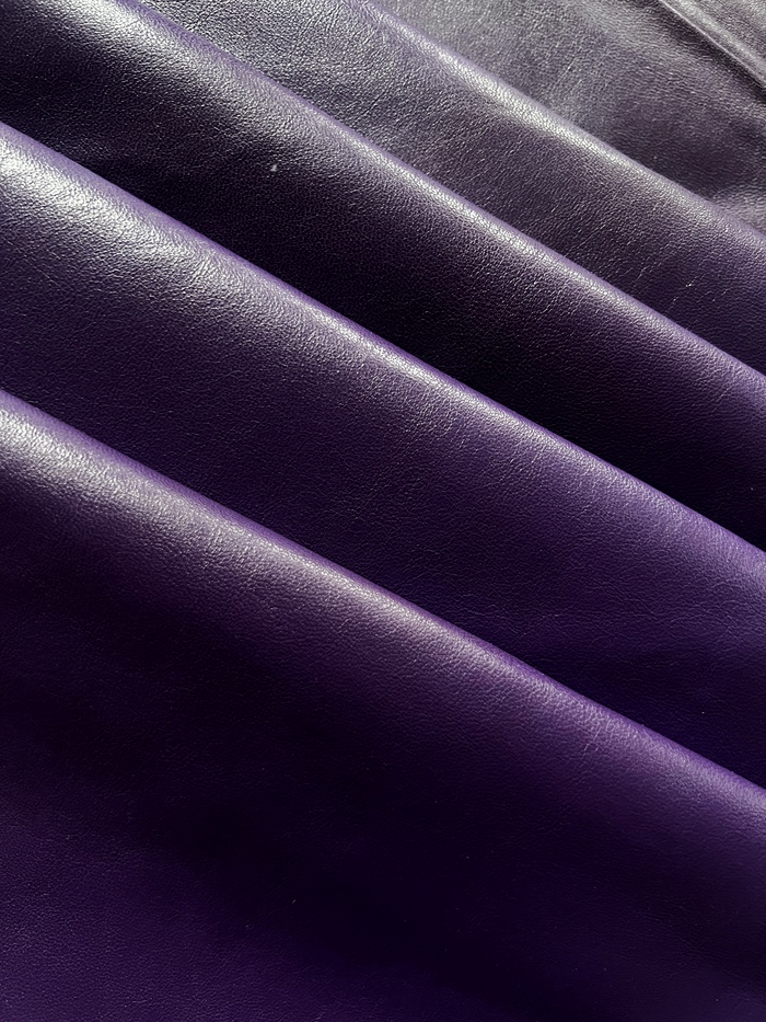 Purple Italian Nappa Lambskin surface detail showing texture and finish