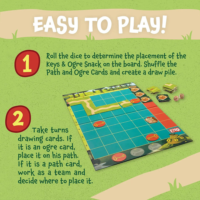 An example of how to play Race to the Treasure on a green background.