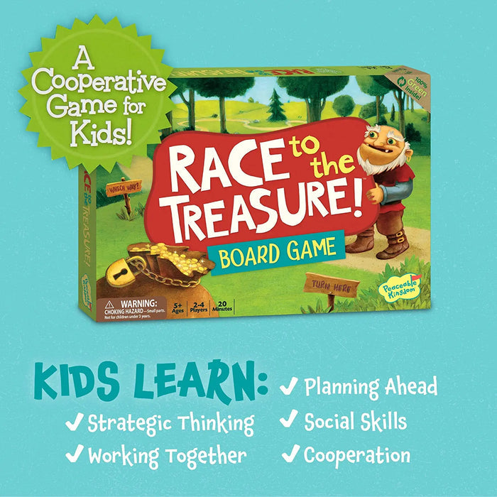 The learning skills kids will experience playing Race to the Treasue.