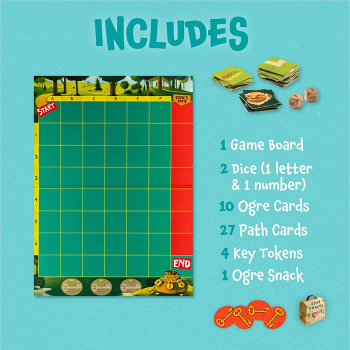 Contents of Race to the Treasure on a light blue background.
