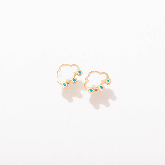 Rain Cloud Enamel Stud Earrings