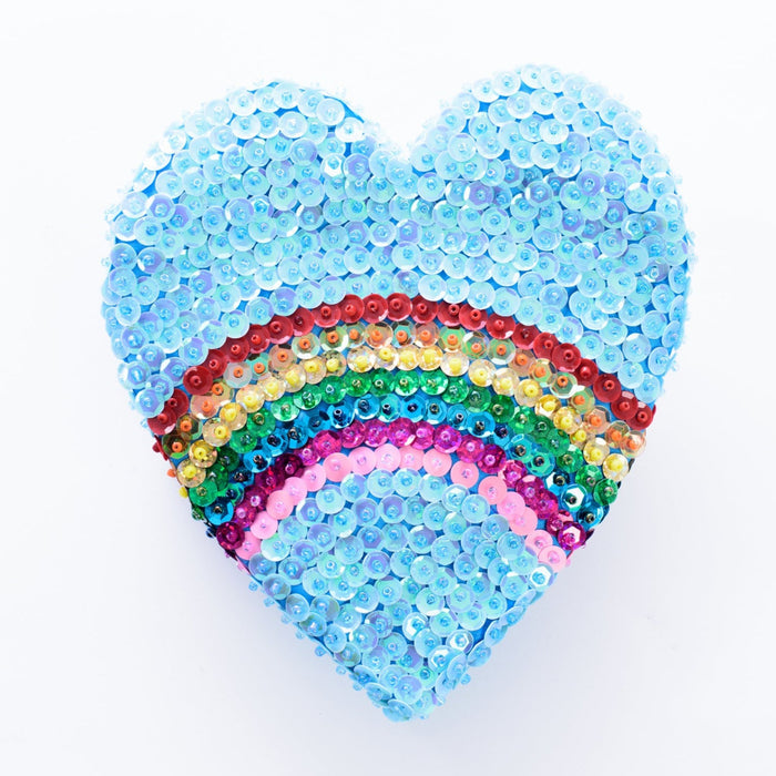 Rainbow Love Sequin Bag - Pack of 12 Mixed Colours