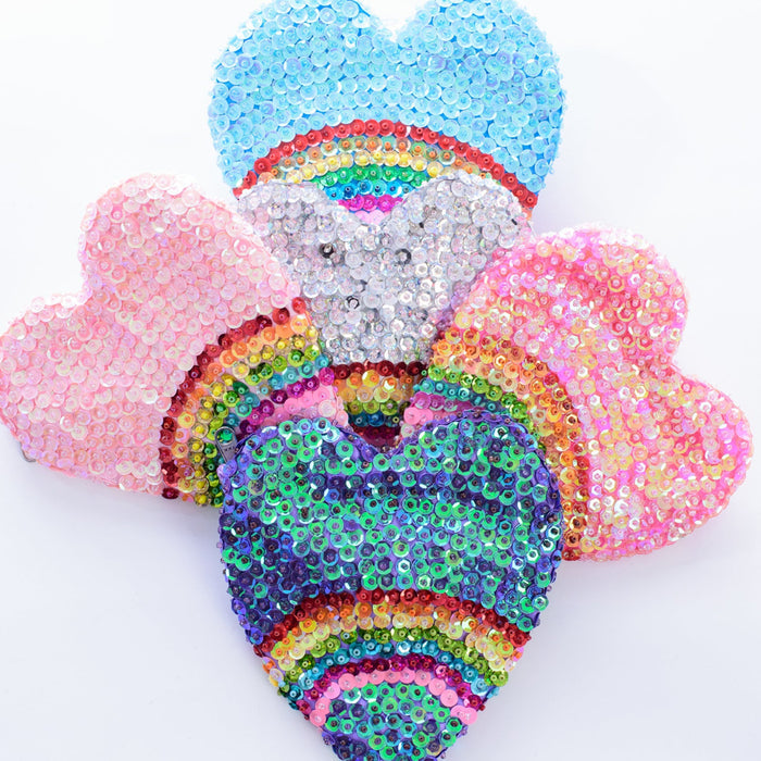 Rainbow Love Sequin Bag - Pack of 12 Mixed Colours