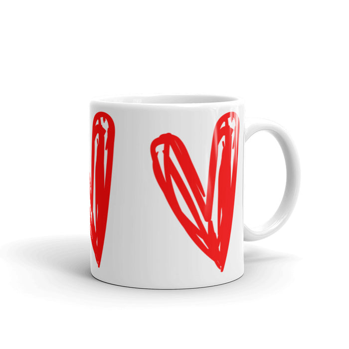 Red Hearts Ceramic Mug - Bloom Seventy Seven