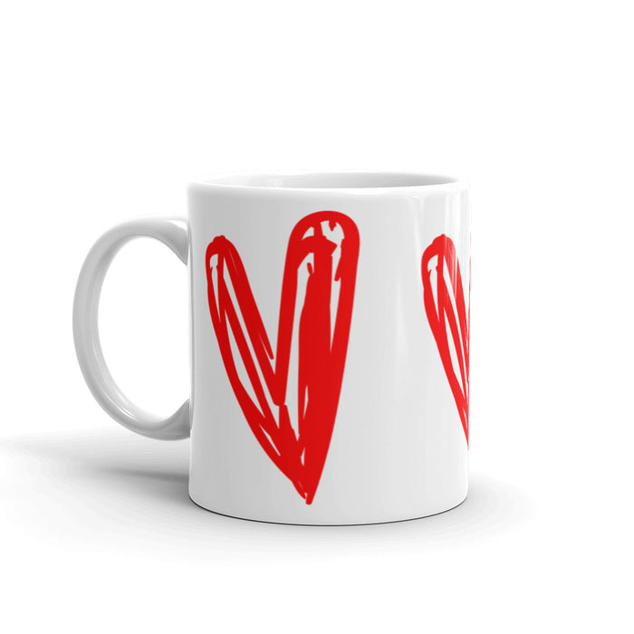 Red Hearts Ceramic Mug - Bloom Seventy Seven