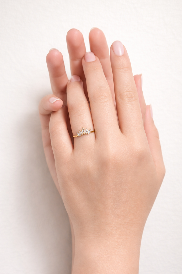 Regal Radiance Crown Ring