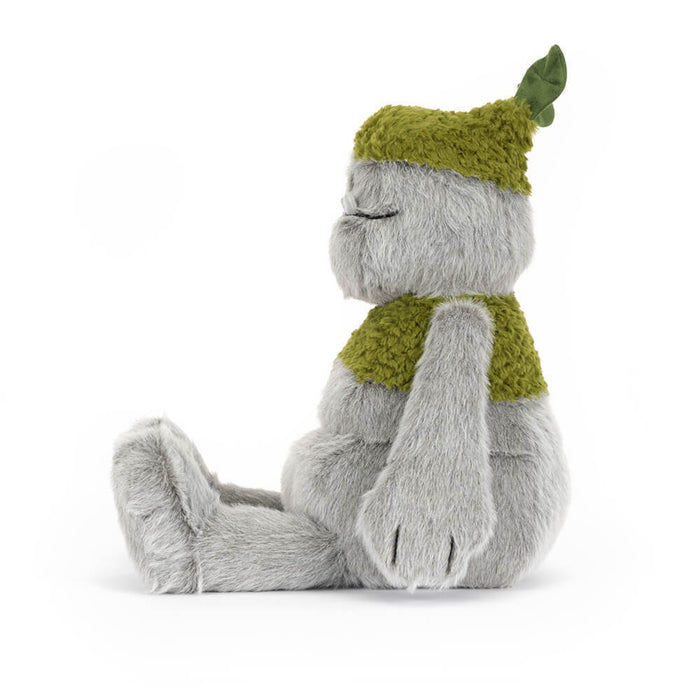 Side view of seated Rockleton Jellycat on a white background