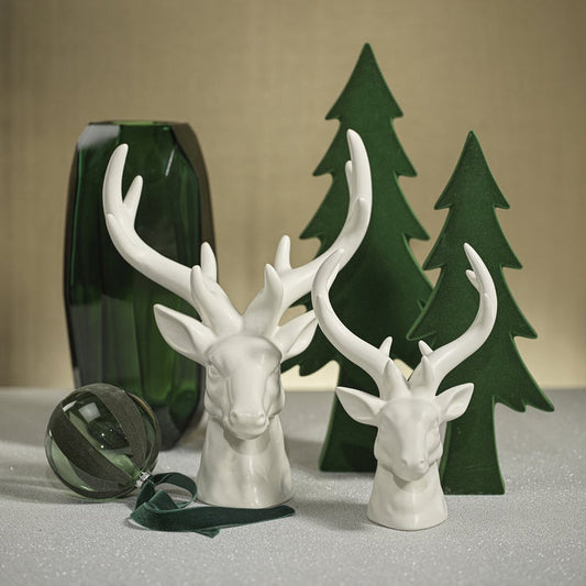 Rocky Mountain Ceramic Stag Head - Christmas Decor by Carlyle Avenue