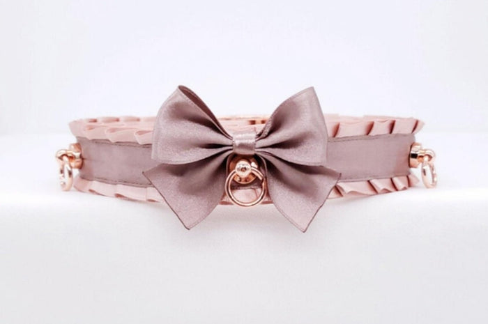 Rose Gold and Latte BDSM Collar