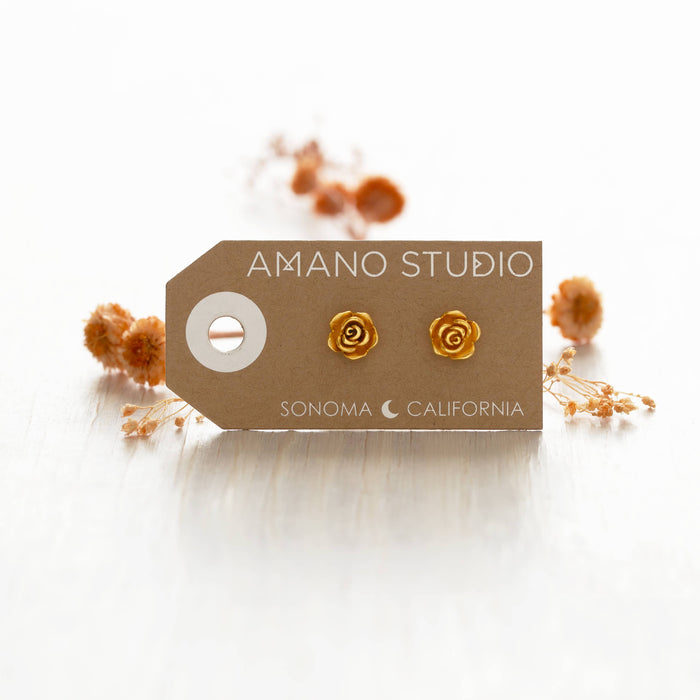 Rose Stud Earrings