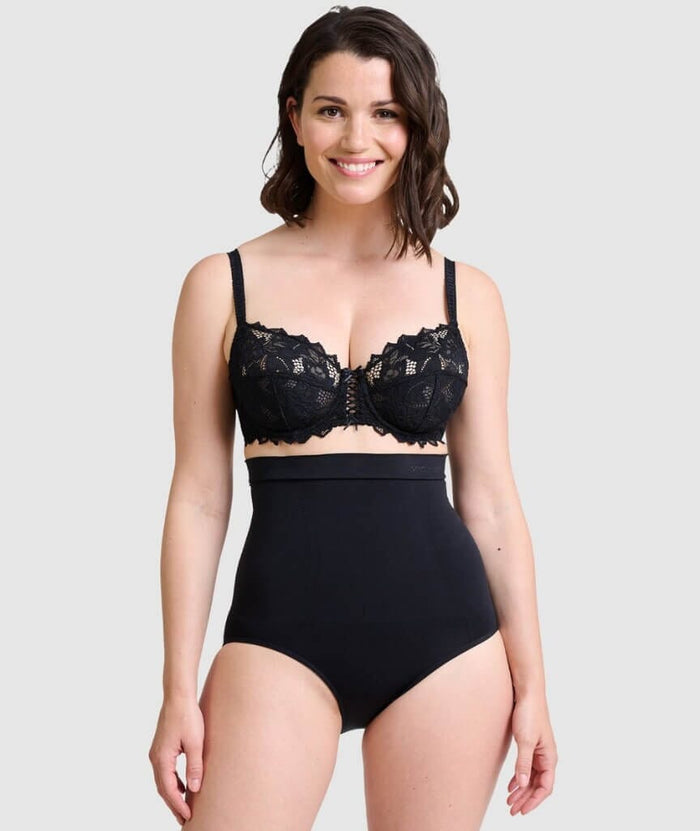 Sans Complexe Arum Underwired Balconette Lace Bra - Black Bras