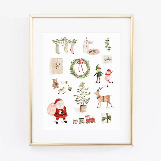 Santa's workshop art print