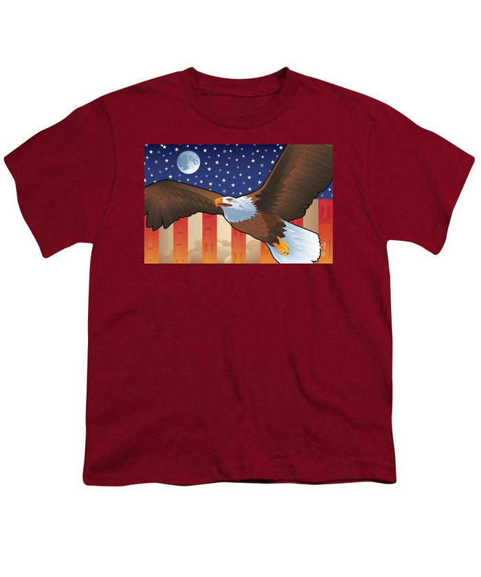 Saturn V Eagle Moon Launch - Youth T-Shirt