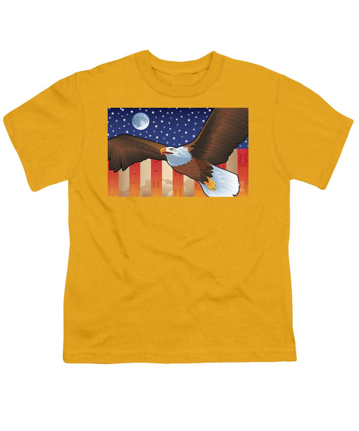 Saturn V Eagle Moon Launch - Youth T-Shirt