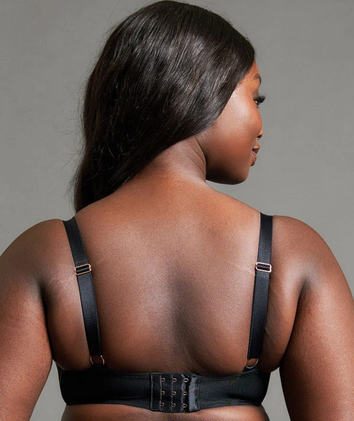 Scantilly Laced Up Plunge Bra - Black