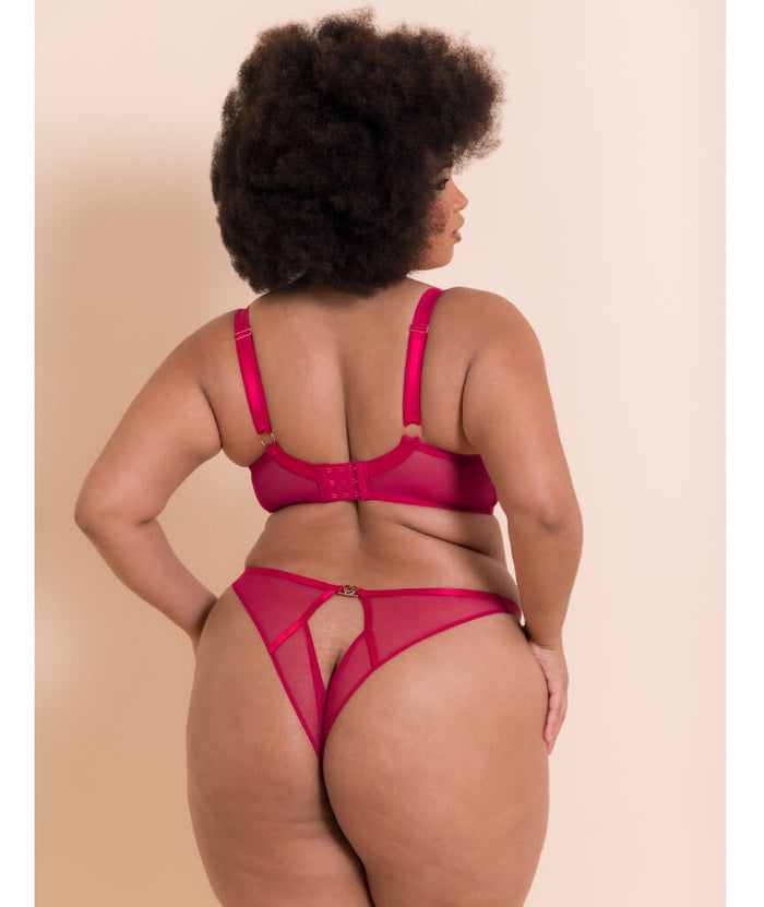 Scantilly Loved Up Balcony Bra - Crimson