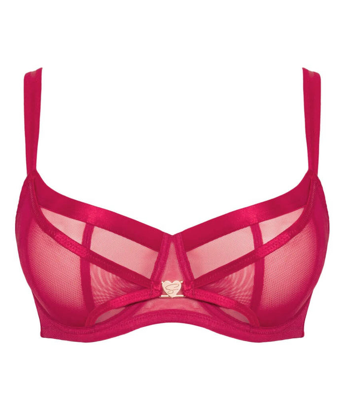 Scantilly Loved Up Balcony Bra - Crimson