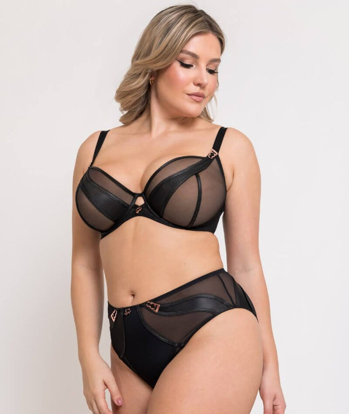 Scantilly Suspense High Waist Brief - Black Knickers